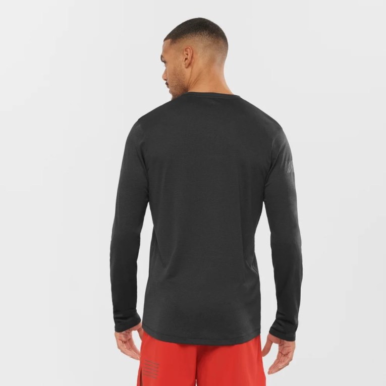 Salomon Agile Long Sleeve Tricko Panske Čierne | SK 3PTAYO